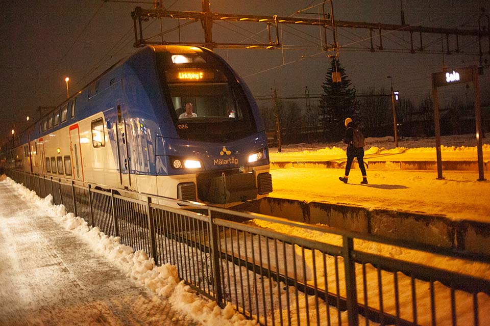 Tåg på Sala station